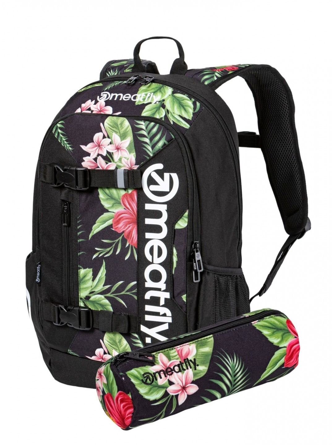 Meatfly batoh Basejumper Tropical Black 22 L Černá Objem 22 L